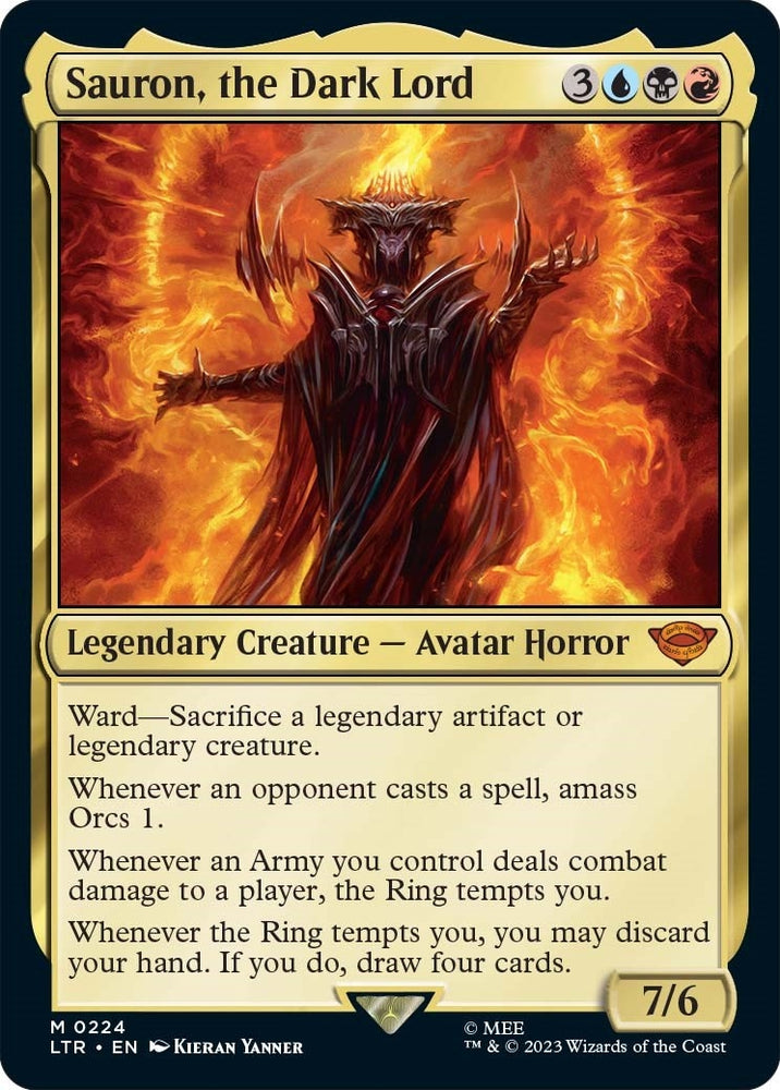 Image for Sauron, the Dark Lord (224) - Magic: The Gathering
