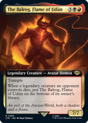 Image for The Balrog, Flame of Udun (Extended Art) (395) - Magic: The Gathering