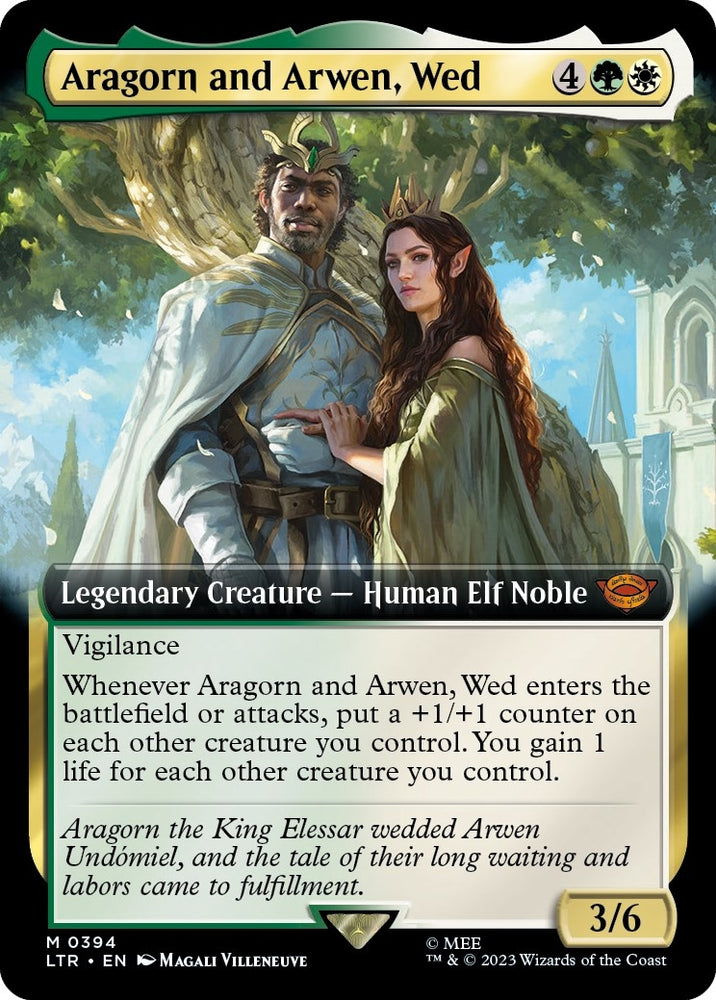 Image for Aragorn and Arwen, Wed (Extended Art) (394) - Magic: The Gathering