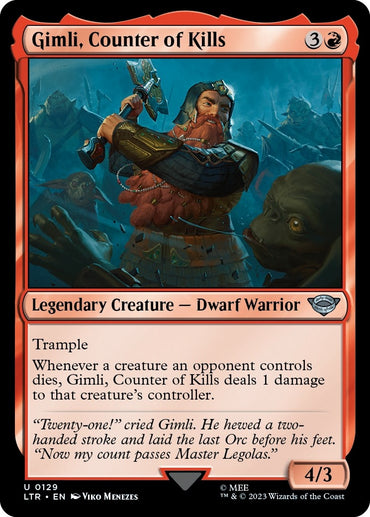Image for Gimli, Counter of Kills (129) - Magic: The Gathering