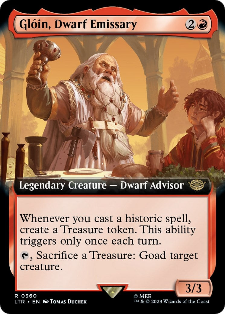 Image for Gloin, Dwarf Emissary (Extended Art) (360) - Magic: The Gathering