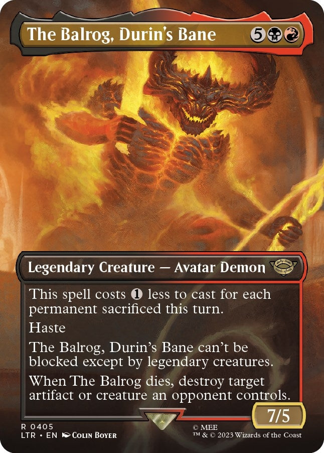 Image for The Balrog, Durin's Bane (Borderless) (405) - Magic: The Gathering