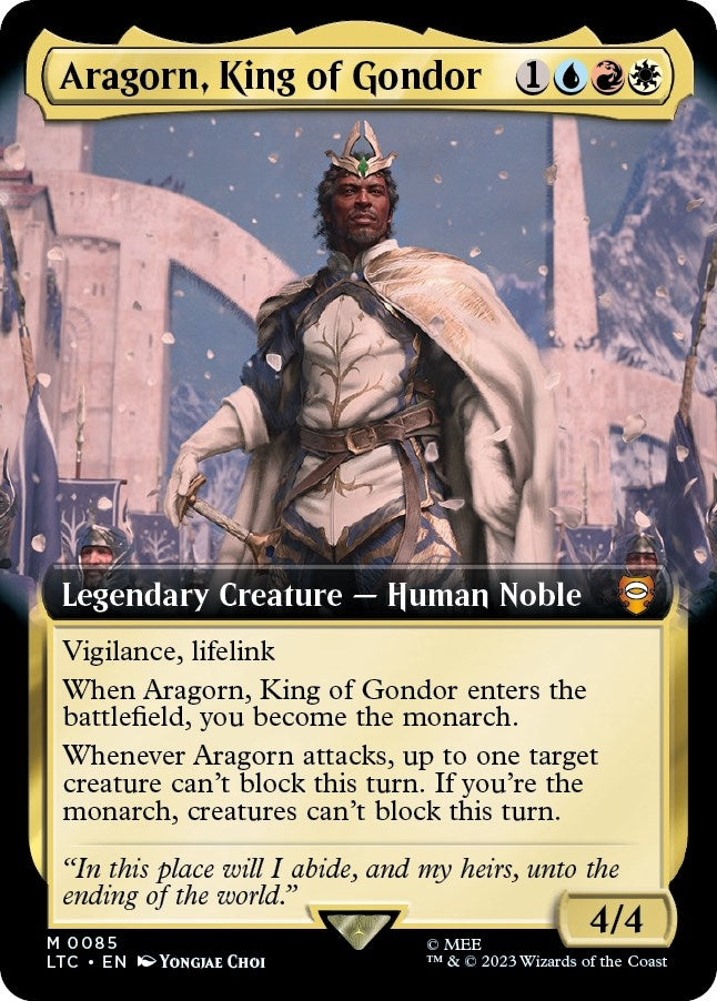 Image for Aragorn, King of Gondor (Extended Art) (85) - Magic: The Gathering