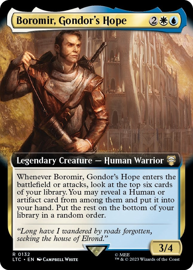 Image for Boromir, Gondor's Hope (Extended Art) (132) - Magic: The Gathering