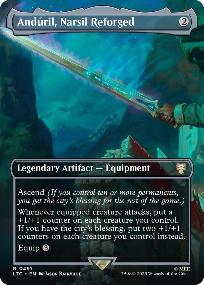 Image for Anduril, Narsil Reforged (Borderless) (491) - Magic: The Gathering
