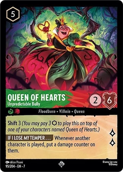 Image for Queen of Hearts - Unpredictable Bully (95/204) - Disney Lorcana