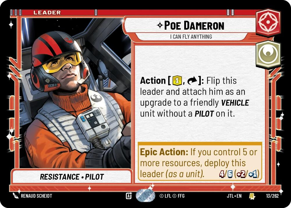 Image for Poe Dameron (013/262) - Star Wars: Unlimited