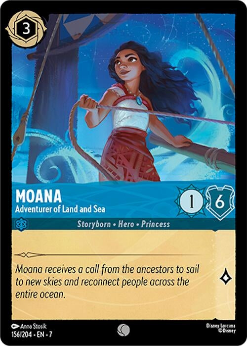 Image for Moana - Adventurer of Land and Sea (156/204) - Disney Lorcana
