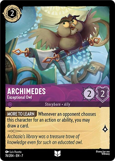 Image for Archimedes - Exceptional Owl (76/204) - Disney Lorcana