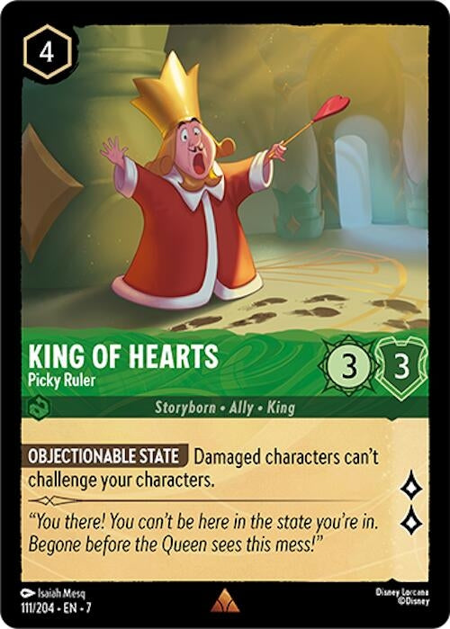 Image for King of Hearts - Picky Ruler (111/204) - Disney Lorcana