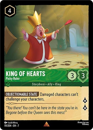 Image for King of Hearts - Picky Ruler (111/204) - Disney Lorcana