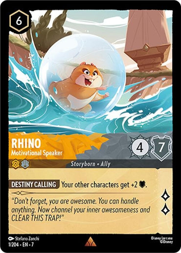 Image for Rhino - Motivational Speaker (1/204) - Disney Lorcana
