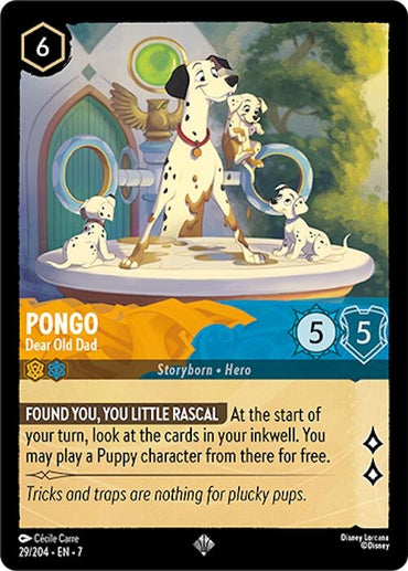 Image for Pongo - Dear Old Dad (29/204) - Disney Lorcana