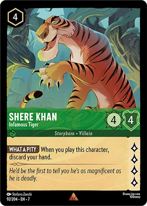 Image for Shere Khan - Infamous Tiger (92/204) - Disney Lorcana