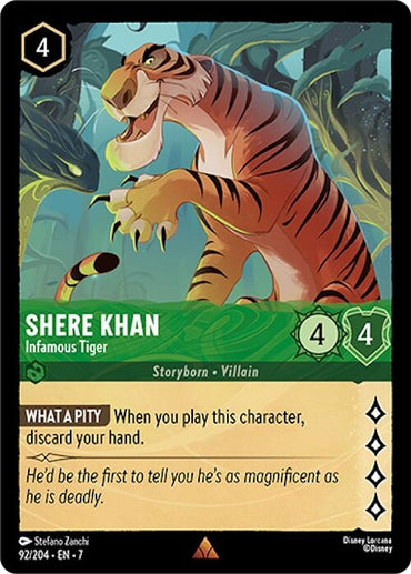 Image for Shere Khan - Infamous Tiger (92/204) - Disney Lorcana
