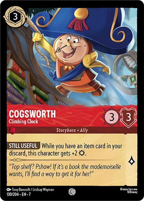 Image for Cogsworth - Climbing Clock (130/204) - Disney Lorcana