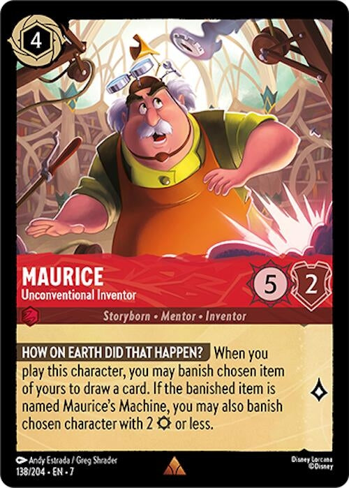 Image for Maurice - Unconventional Inventor (138/204) - Disney Lorcana