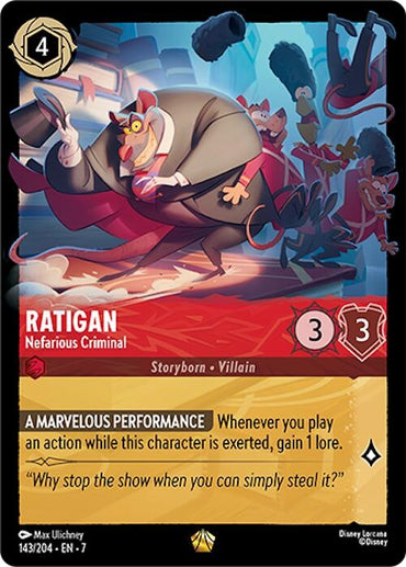 Image for Ratigan - Nefarious Criminal (143/204) - Disney Lorcana