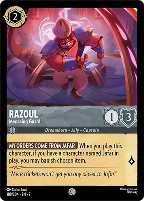 Image for Razoul - Menacing Guard (189/204) - Disney Lorcana