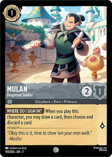 Image for Mulan - Disguised Soldier (193/204) - Disney Lorcana