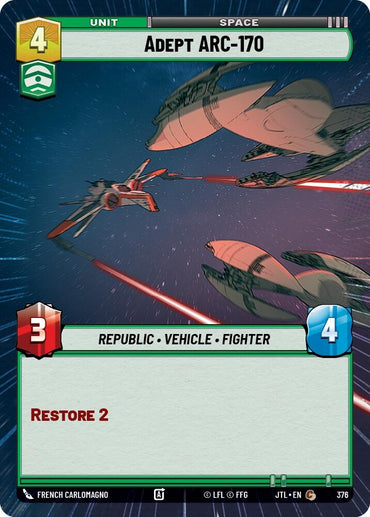 Image for Adept ARC-170 (Hyperspace) (376) - Star Wars: Unlimited