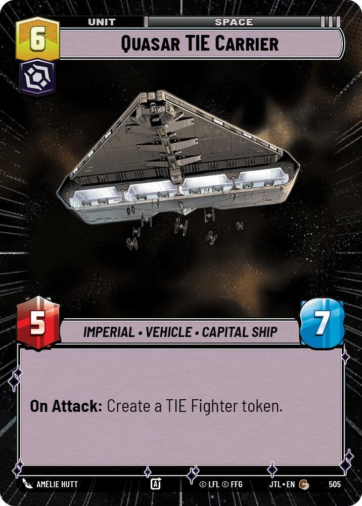 Image for Quasar TIE Carrier (Hyperspace) (505) - Star Wars: Unlimited