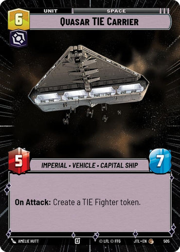 Image for Quasar TIE Carrier (Hyperspace) (505) - Star Wars: Unlimited