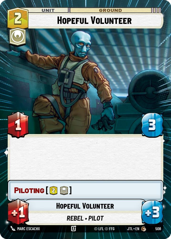 Image for Hopeful Volunteer (Hyperspace) (508) - Star Wars: Unlimited