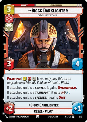Image for Biggs Darklighter (648) - Star Wars: Unlimited