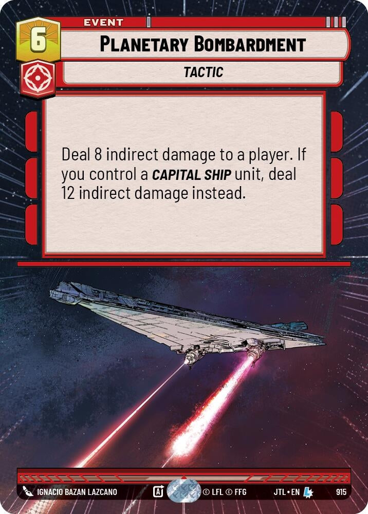Image for Planetary Bombardment (Hyperspace Foil) (915) - Star Wars: Unlimited