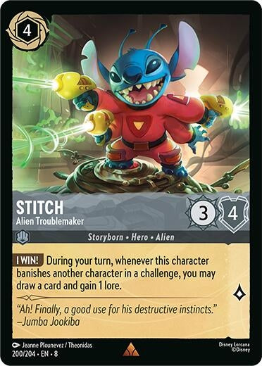 Image for Stitch - Alien Troublemaker (200/204) - Disney Lorcana