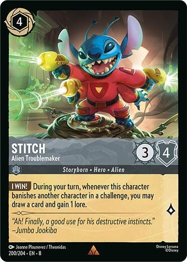 Image for Stitch - Alien Troublemaker (200/204) - Disney Lorcana