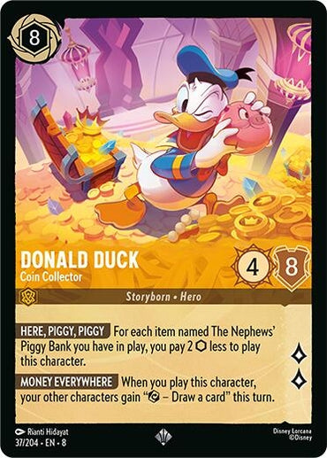 Image for Donald Duck - Coin Collector (37/204) - Disney Lorcana