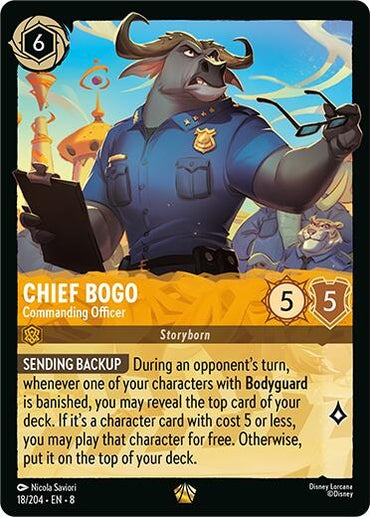 Image for Chief Bogo- Commanding Officer (18/204) - Disney Lorcana