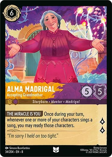 Image for Alma Madrigal - Accepting Grandmother (34/204) - Disney Lorcana