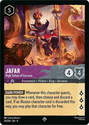 Image for Jafar - High Sultan of Lorcana (74/204) - Disney Lorcana