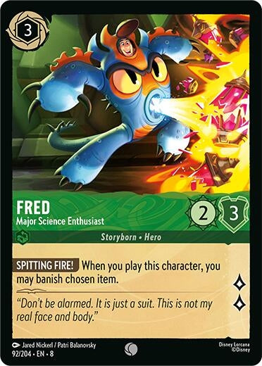 Image for Fred - Major Science Enthusiast (92/204) - Disney Lorcana