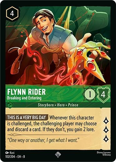 Image for Flynn Rider - Breaking and Entering (102/204) - Disney Lorcana