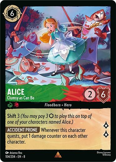 Image for Alice - Clumsy as Can Be (104/204) - Disney Lorcana