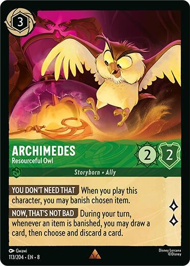 Image for Archimedes - Resourceful Owl (113/204) - Disney Lorcana