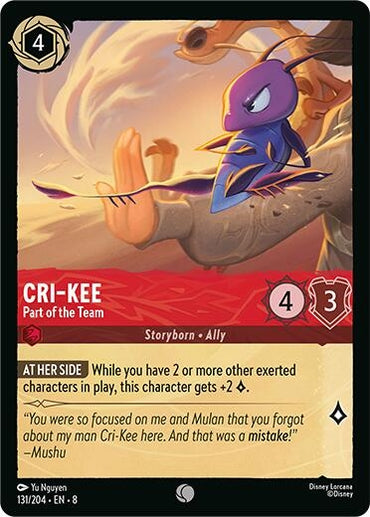 Image for Cri-Kee - Part of the Team (131/204) - Disney Lorcana