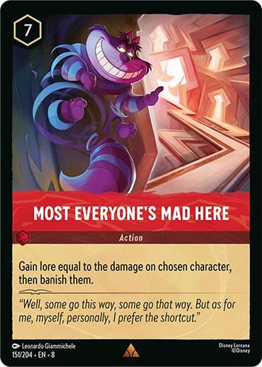 Image for Most Everyone's Mad Here (151/204) - Disney Lorcana