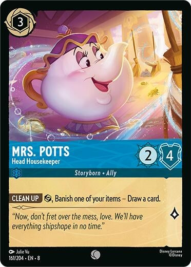 Image for Mrs. Potts - Head Housekeeper (161/204) - Disney Lorcana