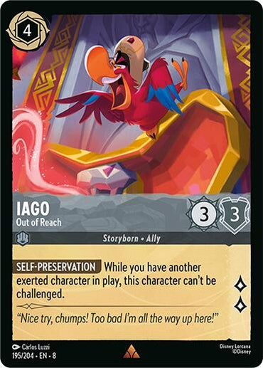 Image for Iago - Out of Reach (195/204) - Disney Lorcana