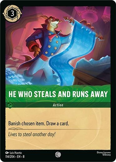 Image for He Who Steals And Runs Away (114/204) - Disney Lorcana