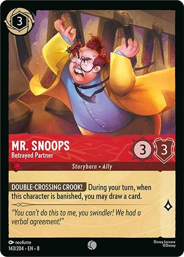 Image for Mr. Snoops - Betrayed Partner (143/204) - Disney Lorcana