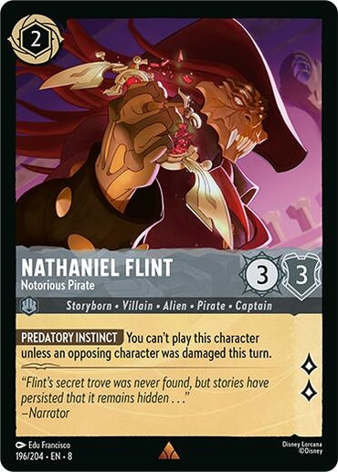 Image for Nathaniel Flint - Notorious Pirate (196/204) - Disney Lorcana