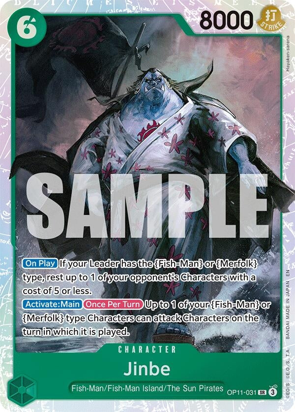 Image for Jinbe (031) (OP11-031) - One Piece Card Game