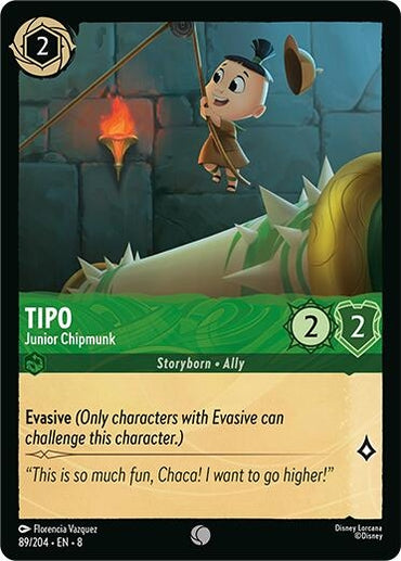 Image for Tipo - Junior Chipmunk (89/204) - Disney Lorcana