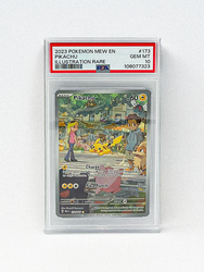 2023 Pokemon 151 Mew En Pikachu Illustration Rare # 173/165 PSA 10 Gem Mint